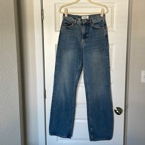 Reformation wide leg, high rise jeans, US size 28